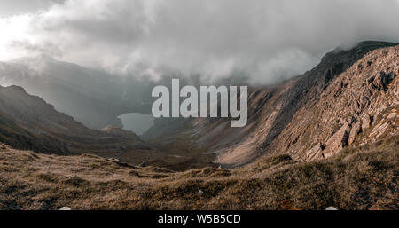 Llyn Idwal von Glyder Fawr Stockfoto