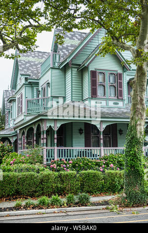 Historischen viktorianischen Häusern und Bed and Breakfast in Cape May, New Jersey, USA. Stockfoto