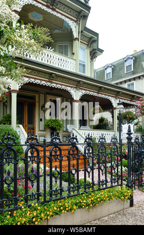 Historischen viktorianischen Häusern und Bed and Breakfast in Cape May, New Jersey, USA. Stockfoto