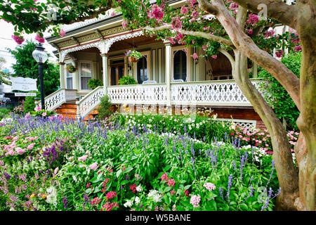 Historischen viktorianischen Häusern und Bed and Breakfast in Cape May, New Jersey, USA. Stockfoto