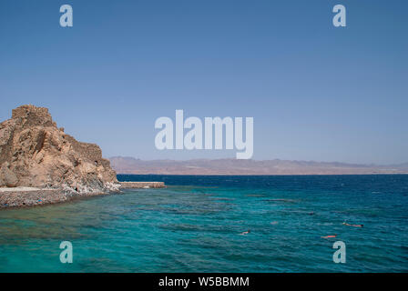 Salah El Din Burg auf farun Insel im Golf von Aqaba. Stockfoto