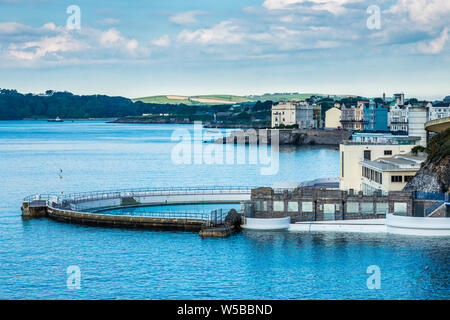 Tinside Pool direkt am Meer an der Plymouth Hoe. Devon, England. UK. Stockfoto