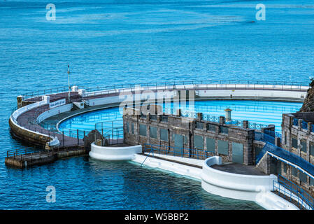Tinside Pool direkt am Meer an der Plymouth Hoe. Devon, England. UK. Stockfoto