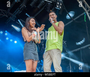 Walton-on-Thames, Sonntag, den 21. Juli 2019. Das Barrio Fiesta London in Großbritannien und Europa die größten Philippinischen Festival, das in seinem 35. Jahr. Stockfoto