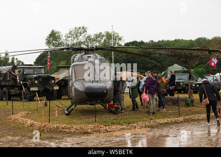 Krieg und Frieden Revival 2019, Paddock Wood Hop Farm. Stockfoto