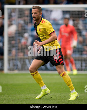 London, Großbritannien. 27. Juli, 2019. Tom Cleverley von Watford während der Vorsaison Freundschaftsspiel zwischen QPR & Watford an der Loftus Road Stadium, London, England am 27. Juli 2019. Foto von Andy Rowland. Credit: PRiME Media Images/Alamy leben Nachrichten Stockfoto