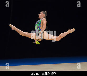 Liverpool, Großbritannien. 27. Juli, 2019. Rhythmische Gymnastik und Akrobatik Gymnastik 2019 Britische Meisterschaft Tag Drei; Louise Christie, Rundumleuchte GC Junior Clubs einzelnen Credit: Aktion Plus Sport Bilder/Alamy leben Nachrichten Stockfoto