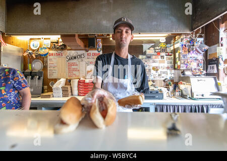 Curtis' Coney Island Wieners, Cumberland Maryland. Gino G Stockfoto