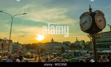 Moskau - Juli 27, 2019: Protest auf trubnaya Quadrat auf trubnaya Platz in Moskau fort, über 300 Personen aus den Menschen, die heute versammelt. Stockfoto