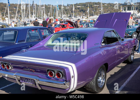 1968 Dodge Charger rt440 Classic American Muscle Car auf einem Oldtimertreffen in Newport, Sydney, Australien Stockfoto