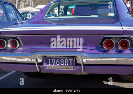 1968 Dodge Charger rt440 Classic American Muscle Car auf einem Oldtimertreffen in Newport, Sydney, Australien Stockfoto