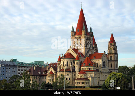 Der heilige Franz von Assisi Kirche Wien Österreich Stockfoto