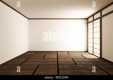 Zimmer Japan Style - Mock up Interior Design. 3D-Rendering Stockfoto