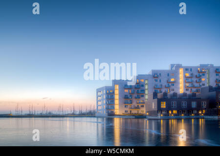 Wohngebiet im Stadtteil Orestad in Kopenhagen Stockfoto