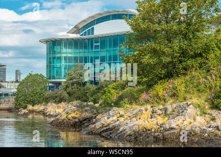National Marine Aquarium in Sutton Harbour in der Barbican Bezirk von Plymouth, Devon, England, UK. Stockfoto