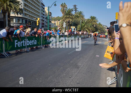 La Vuelta 2018. Málaga, Spanien. 25. August 2018. Einzelzeitfahren über 8 km. Stockfoto