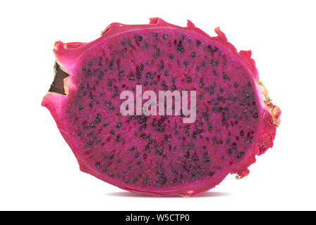 Drachenfrucht Pitaya oder Obst auf weißem Hintergrund Stockfoto