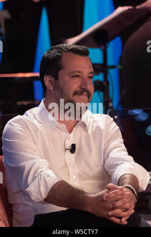 Matteo Salvini nimmt an Maurizio Costanzo Show 2019 Stockfoto