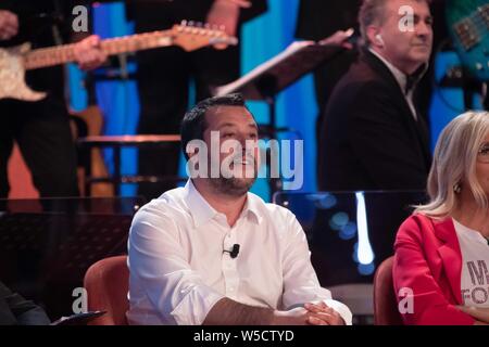 Matteo Salvini nimmt an Maurizio Costanzo Show 2019 Stockfoto