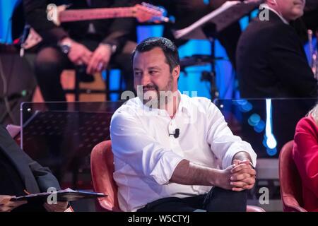 Matteo Salvini nimmt an Maurizio Costanzo Show 2019 Stockfoto