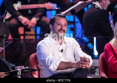 Matteo Salvini nimmt an Maurizio Costanzo Show 2019 Stockfoto