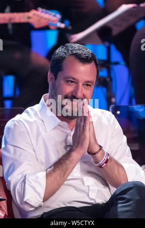 Matteo Salvini nimmt an Maurizio Costanzo Show 2019 Stockfoto