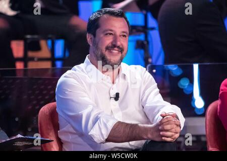 Matteo Salvini nimmt an Maurizio Costanzo Show 2019 Stockfoto