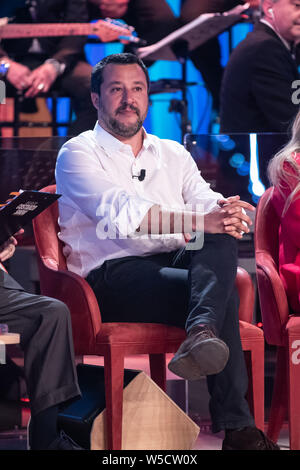 Matteo Salvini nimmt an Maurizio Costanzo Show 2019 Stockfoto