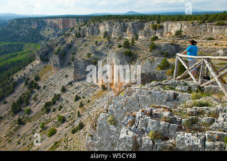 Mirador de La Galiana, Parque Natural del Cañón del Río Lobos, Soria, Castilla y León, Spanien Stockfoto