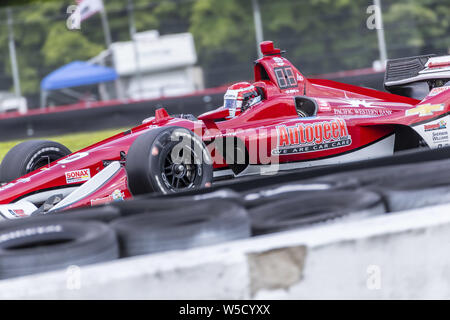 Juli 26, 2019, Lexington, Ohio, USA: ED Carpenter (20) der Vereinigten Staaten Praktiken für das Honda Indy 200 im Mid Ohio in Mid-Ohio Sports Car Course in Lexington, Ohio. (Bild: © Walter G Arce Sr Schleifstein Medi/ASP) Stockfoto