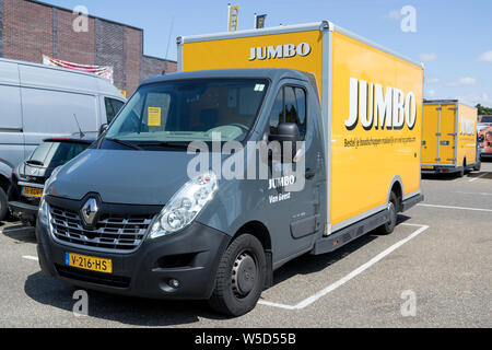 Jumbo Lieferwagen. Jumbo ist die zweitgrößte Supermarktkette in den Niederlanden. Stockfoto