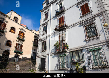 Pedamentina di San Martino ein komplexes System der abgestuften Abfahrten mit 414 Schritte, verbindet die Certosa di San Martino des historischen Zentrum der Stockfoto