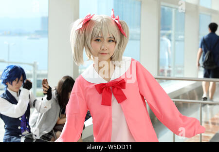 Hongkong, China. 28. Juli 2019. Ein cosplayer nimmt Teil an der Hong Kong Animation, China, 28. Juli 2019. Credit: Wu Xiaochu/Xinhua/Alamy leben Nachrichten Stockfoto