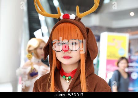 Hongkong, China. 28. Juli 2019. Ein cosplayer nimmt Teil an der Hong Kong Animation, China, 28. Juli 2019. Credit: Wu Xiaochu/Xinhua/Alamy leben Nachrichten Stockfoto