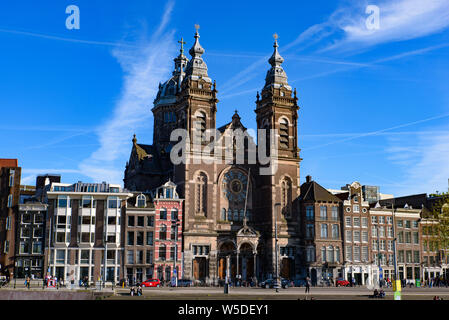 Basilika des Heiligen Nikolaus, die katholische Kirche in Amsterdam, Niederlande Stockfoto