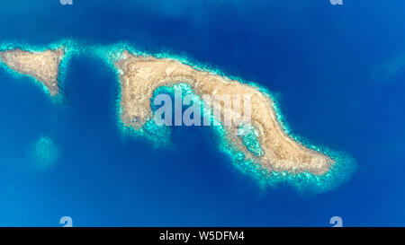 Luftaufnahme von Inseln der Kimbe Bay, New Britain, Papua Neuguinea Stockfoto