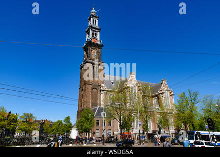 Westerkerk, eine Kirche im Zentrum von Amsterdam, Niederlande Stockfoto