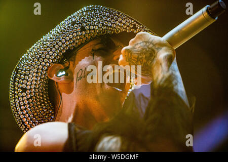 Grugliasco, Turin, Italien 27.Juli 2019 Achille Lauro live auf Gruvillage Festival 2019 © Roberto Finizio / alamy Stockfoto