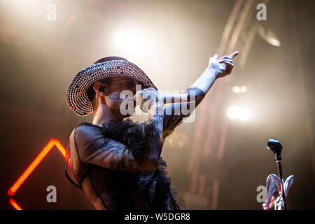 Grugliasco, Turin, Italien 27.Juli 2019 Achille Lauro live auf Gruvillage Festival 2019 © Roberto Finizio / alamy Stockfoto