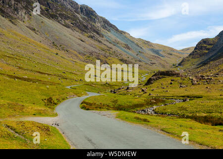 Honister Pass im Lake District in Cumbria Stockfoto