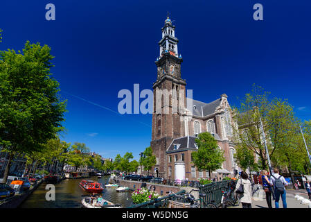 Westerkerk, eine Kirche im Zentrum von Amsterdam, Niederlande Stockfoto