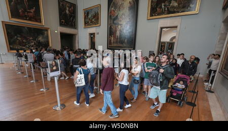 Die MONA LISA, DIE VORÜBERGEHEND IN DER GALERIE MEDICI Stockfoto