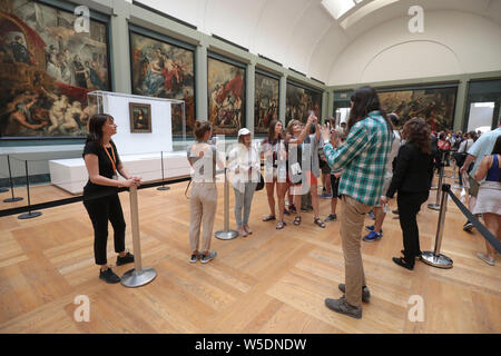 Die MONA LISA, DIE VORÜBERGEHEND IN DER GALERIE MEDICI Stockfoto