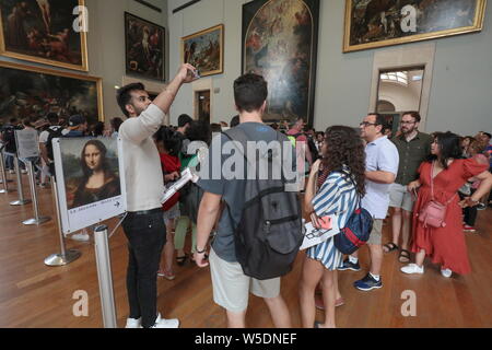 Die MONA LISA, DIE VORÜBERGEHEND IN DER GALERIE MEDICI Stockfoto