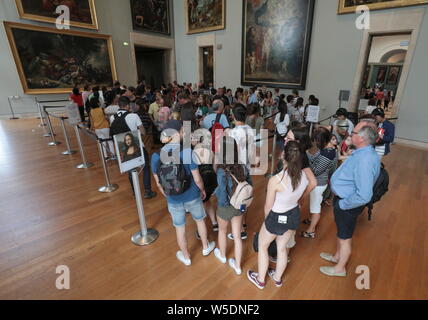 Die MONA LISA, DIE VORÜBERGEHEND IN DER GALERIE MEDICI Stockfoto