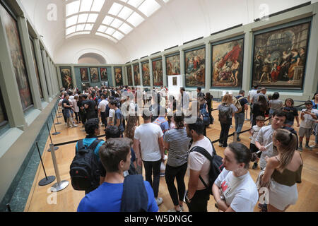 Die MONA LISA, DIE VORÜBERGEHEND IN DER GALERIE MEDICI Stockfoto