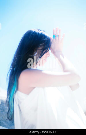 Schöne spirituelle asiatischen koreanisch-amerikanischen Frau. Stockfoto