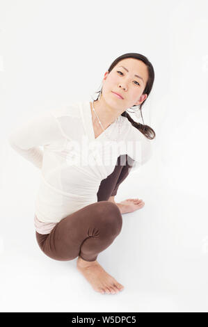 Schöne yoga Spirituelle asiatischen koreanisch-amerikanischen Frau. Stockfoto