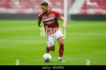 Middlesbrough, UK. 28. Juli 2019. Marcus Browne dargestellt während der Vorsaison Freundschaftsspiel zwischen Middlesbrough und als Saint-ƒtienne im Riverside Stadium, Middlesbrough am Sonntag, den 28. Juli 2019. (Bild: Tom Collins | MI Nachrichten) Credit: MI Nachrichten & Sport/Alamy leben Nachrichten Stockfoto