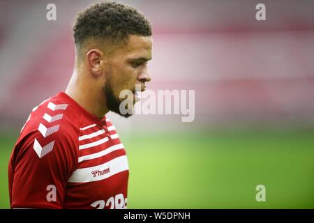 Middlesbrough, UK. 28. Juli 2019. Marcus Browne dargestellt während der Vorsaison Freundschaftsspiel zwischen Middlesbrough und als Saint-ƒtienne im Riverside Stadium, Middlesbrough am Sonntag, den 28. Juli 2019. (Bild: Tom Collins | MI Nachrichten) Credit: MI Nachrichten & Sport/Alamy leben Nachrichten Stockfoto